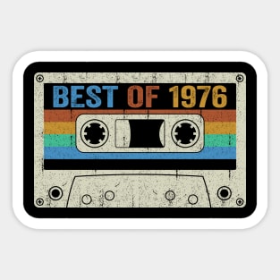 Best Of 1976 48th Birthday Gifts Cassette Tape Vintage Sticker